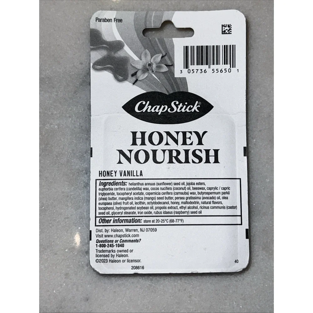 3 PACK!!! Chapstick Lip Balms - Honey Nourish - 3 Sticks Honey Vanilla New‎